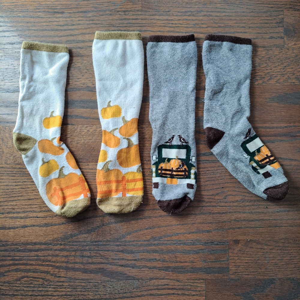 Gymboree boys fall pumpkin socks size 6-8